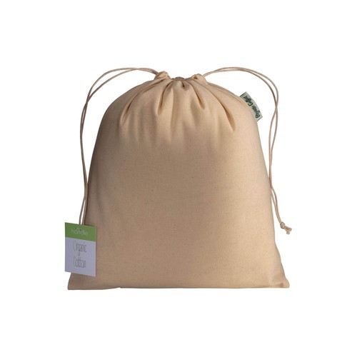 Pochon cadeau en coton organique, 140 g/m2, 25 x 30 cm - 2