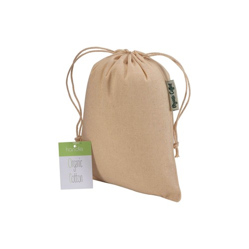 Pochon cadeau en coton organique, 140 g/m2, 15 x 20 cm - 1