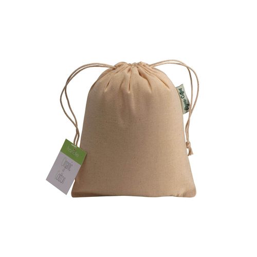 Pochon cadeau en coton organique, 140 g/m2, 15 x 20 cm - 2