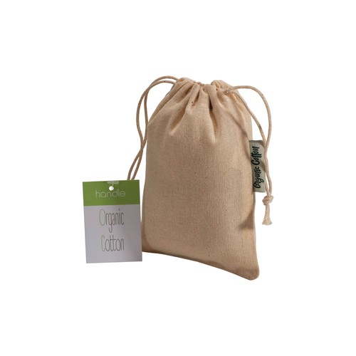 Pochon cadeau en coton organique, 140 g/m2, 10 x 14 cm - 1