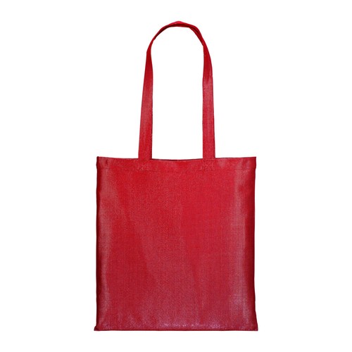 Shopper en polycoton brillant 38x42 cm, anses longues - 2