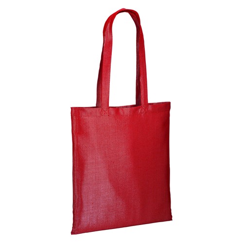 Shopper en polycoton brillant 38x42 cm, anses longues - 3