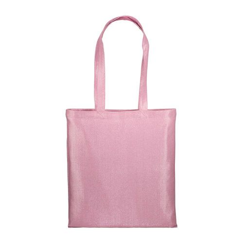 Shopper en polycoton brillant 38x42 cm, anses longues - 2