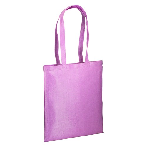 Shopper en polycoton brillant 38x42 cm, anses longues - 3