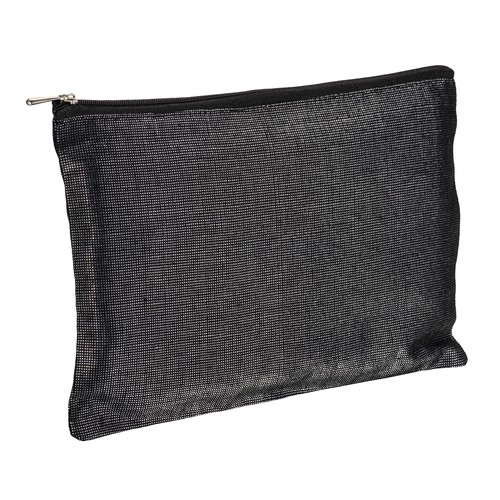 Beauty case personnalisé en polycoton brillant avec fermeture éclair