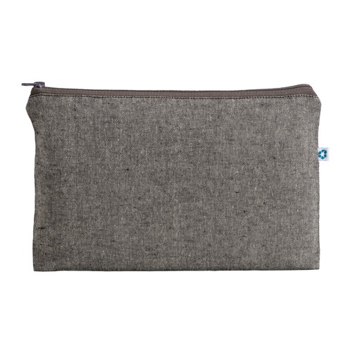 Beauty case en coton recyclé 150 g/m2, avec fermeture éclair - 1