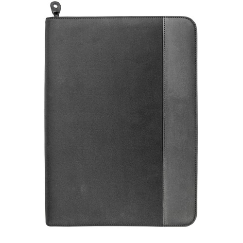 Pochette porte-documents personnalisée en microfibre et simili cuir. Reliure à anneaux.