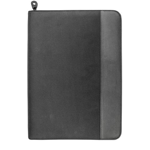 Pochette porte-documents en microfibre et simili cuir. Reliure à anneaux. - 1