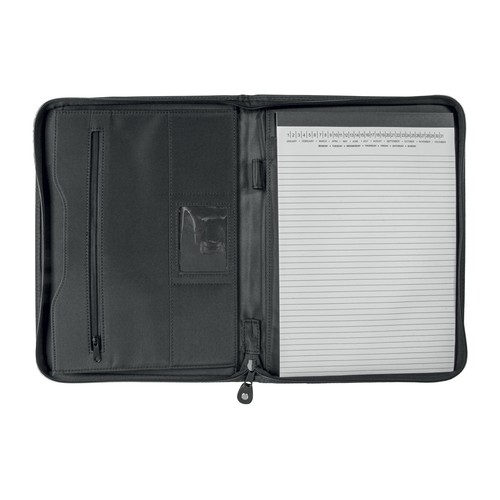 Pochette porte-documents en microfibre et simili cuir. Poche interne - 2