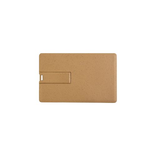 Clé USB de 8 Gb en forme de carte, en paille de blé et PP. Possibilité d'import - 2