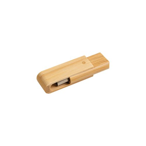 Clé USB 4 Gb pivotante en bamboo. Possibilité d'import sur demande à partir de 250 pièces - 1