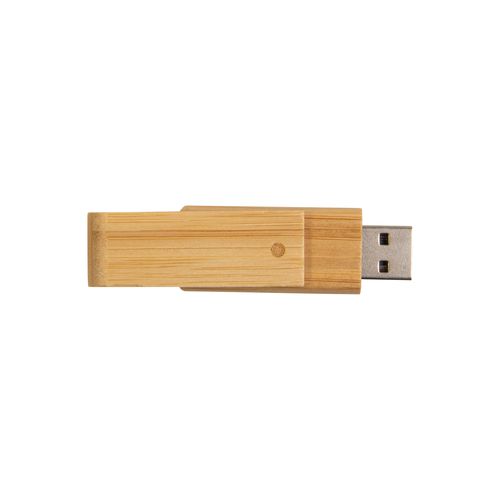 Clé USB 4 Gb pivotante en bamboo. Possibilité d'import sur demande à partir de 250 pièces - 3