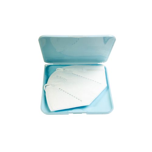 Etui porte-masque en PP avec traitement anti-bactérienne. ISO 22196 - 3