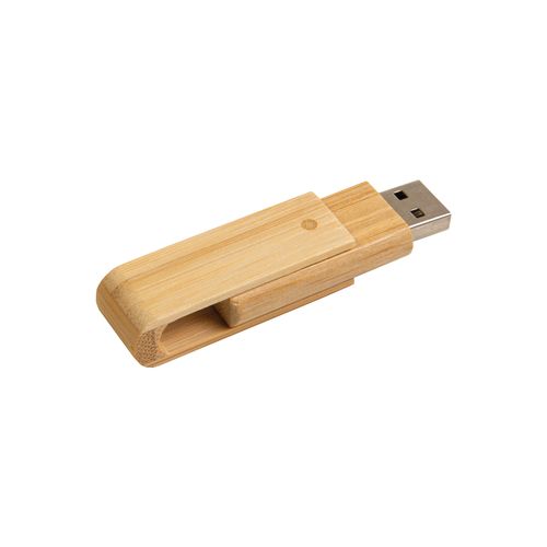 Clé USB 8 Gb pivotante en bamboo. Possibilité d'import sur demande à partir de 250 pièces - 4