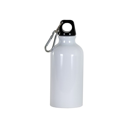 Gourde en aluminium avec mousqueton.400 ml. Adaptée pour la sublimation - 2