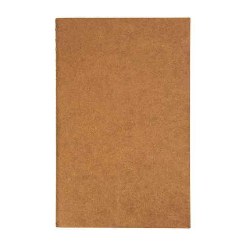 CUADERNO CON TAPA EN PAPEL RECICLADO, HOJAS RAYADAS MARFIL, 50 PÁGINAS, 9X14 CM