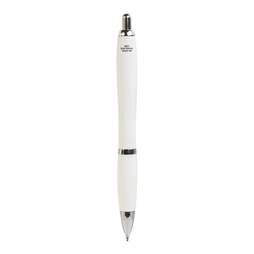 Stylo à bille ABS avec tige anti-bactérienne. Clip en métal. ISO 22196. - 2