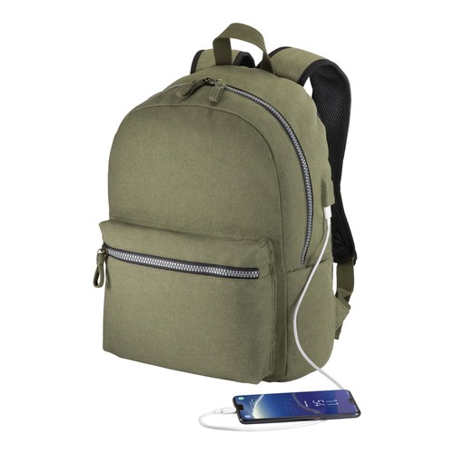 Sac à dos porte PC personnalisé en Canvas effet stone washed