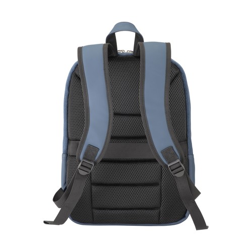 Laptop backpack in eco-leather and polycotton Laptop backpack in eco-leather and polycotton