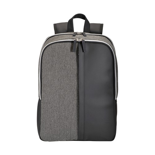 Sac a dos porte PC en simili cuir et polycoton - 2