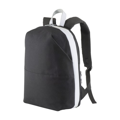 Sac a dos porte PC en Caneva personnalisé avec insertions en simili cuir a haute visibilité