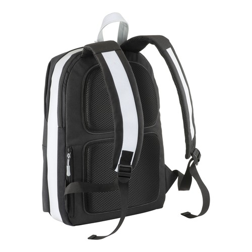 Sac a dos porte PC en Caneva avec insertions en simili cuir a haute visibilite - 4