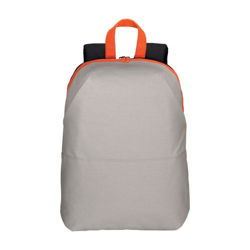 Sac a dos porte PC en Caneva avec insertions en simili cuir a haute visibilite - 2