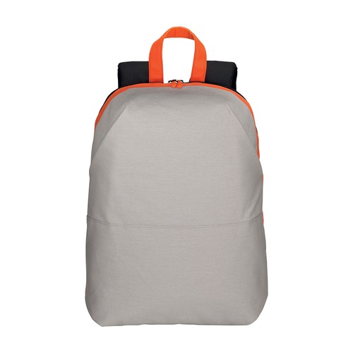 Sac a dos porte PC en Caneva avec insertions en simili cuir a haute visibilite - 2