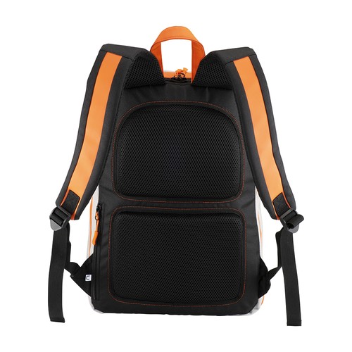 Sac a dos porte PC en Caneva avec insertions en simili cuir a haute visibilite - 3