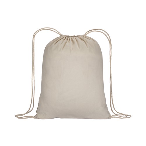 Sac-à-dos en coton 135g/m2 avec fermeture par cordon, base en liège - 3