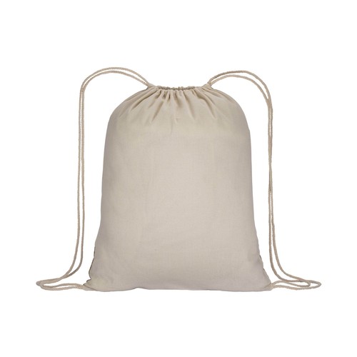 Sac-à-dos en coton 135g/m2 avec fermeture par cordon, base en liège - 3