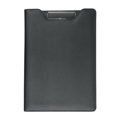 Pochette porte-documents en PU. Bloc de 20  feuilles à lignes, clip en métal - 1