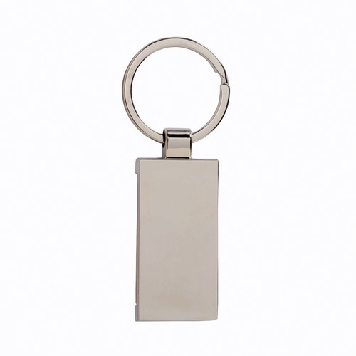 Porte-clés rectangulaire en métal, avec corps en bois - 3