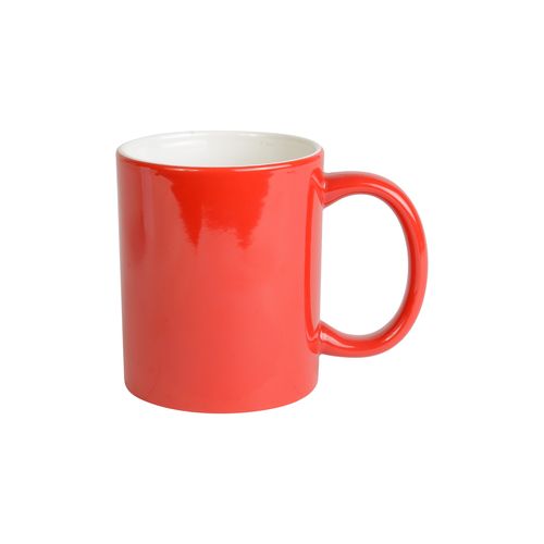 Tasse en ceramique rouge avec interieur blanc avec boîte blanche (0.32 L) - 1
