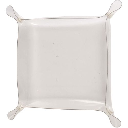 Vide-poche, porte-objet en simili cuir (PVC) carré 23x23 cm avec boutons en métal - 3