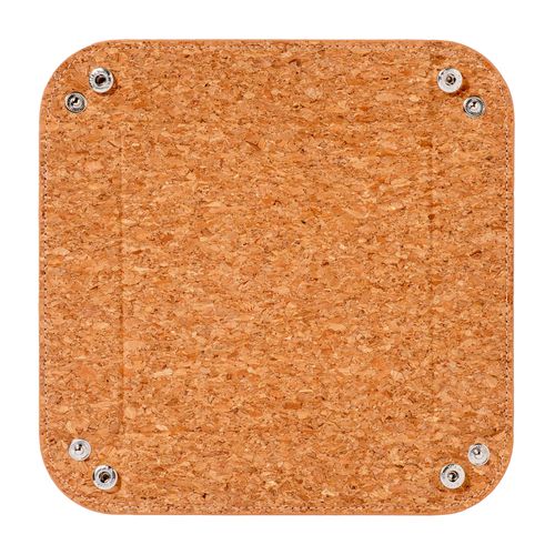 Vide-poche en liège avec boutons pressions. - 3