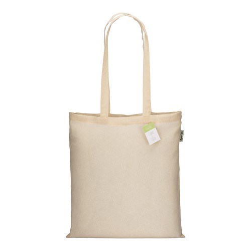 Tote-bag en coton bio 100 g/m2, anses longues - 2