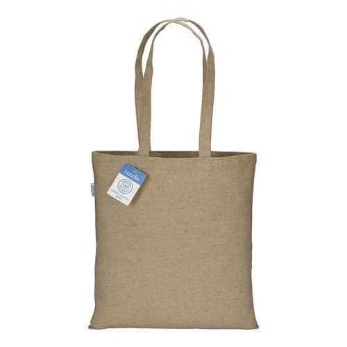 Tote-bag en coton recyclé à impact carbone neutre 280 g/m2, anses longues - 2