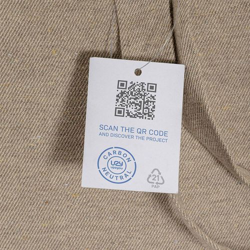 Tote-bag en coton recyclé à impact carbone neutre 280 g/m2, anses longues - 4