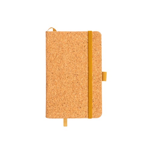 Cork notebook, lined sheets 80 pages. from 70 gr. in ivory color.