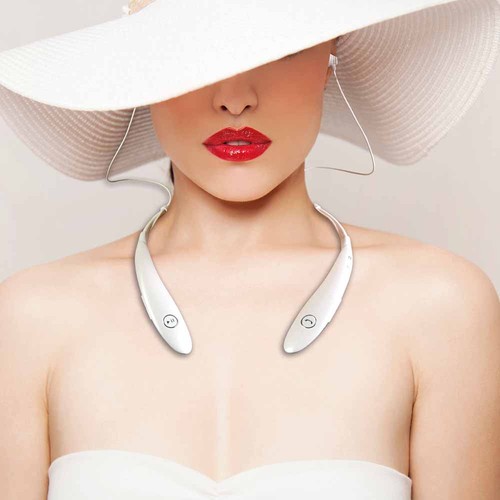 Oreillettes stéréo Bluetooth V 4,2 + EDR avec microphone intégré et colerette caoutchoutée - 2