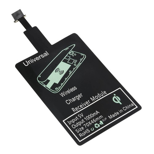 Récepteur QI wireless avec connecteur micro USB personnalisé