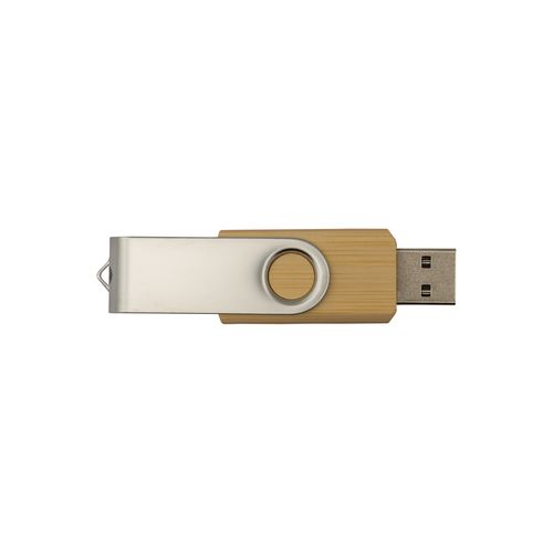 Clé USB en bambou et métal 4Gb - 3