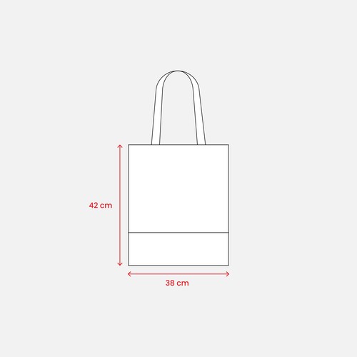 Tote-bag en coton 230g/m2, base en toile de jute, anses longues - 3