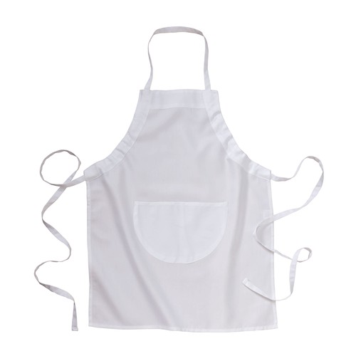 Tablier long 30 % coton/70 % polyester (160g/m2),65x80 cm avec poche frontale et longueur - 1