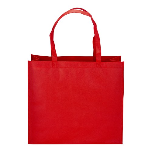 Tote-bag avec soufflet en R-pet   80g/m2, anses longues - 2