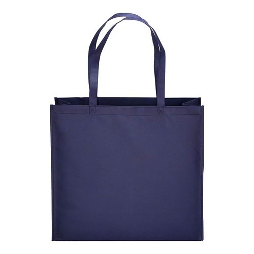Tote-bag avec soufflet en R-pet   80g/m2, anses longues - 2