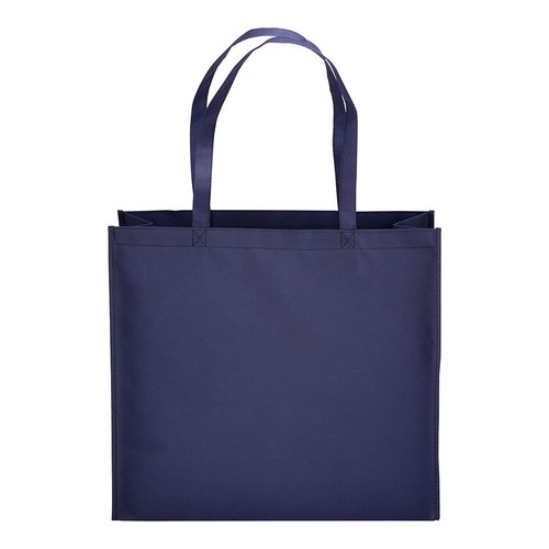 Tote-bag avec soufflet en R-pet   80g/m2, anses longues - 2