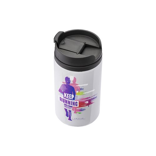 Tasse en metal avec intérieur, manche et bouchon en plastique Adaptée pour la sublimation - 5