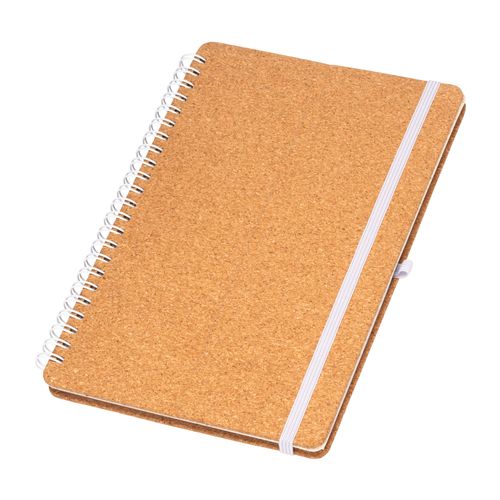 Carnet à anneaux en liège transformable en support pour téléphone portable. - 5